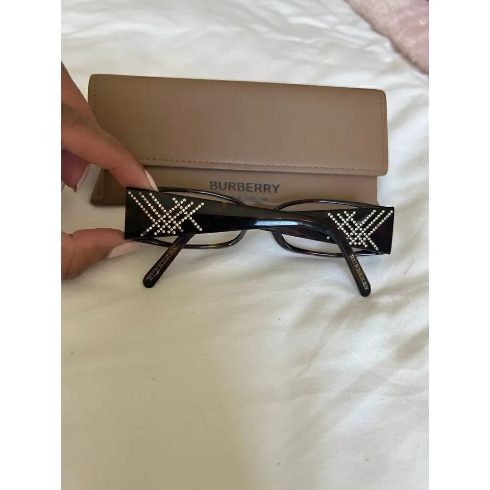 Burberry Skinny Rectangular Brown Tortoise BY2812976 Eyeglasses with Case